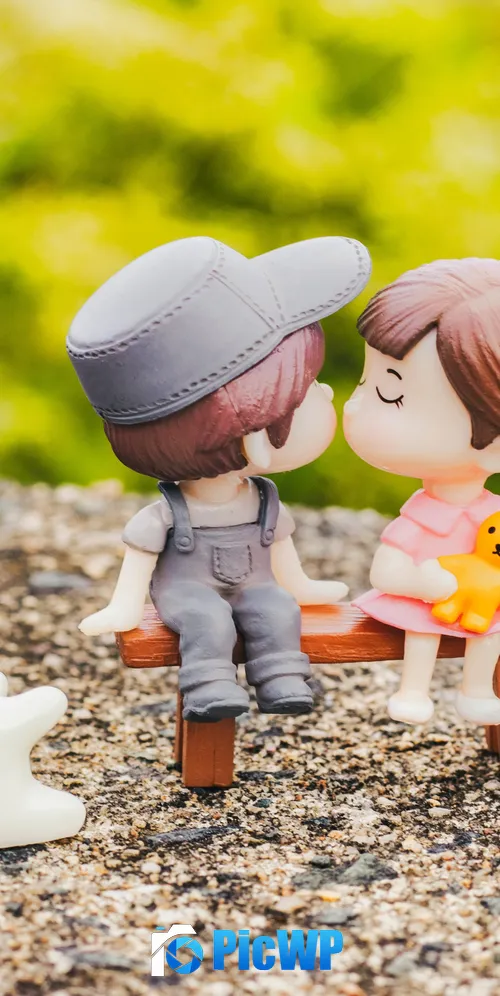 Cute dolls Cute couple 3K Mobile Wallpaper