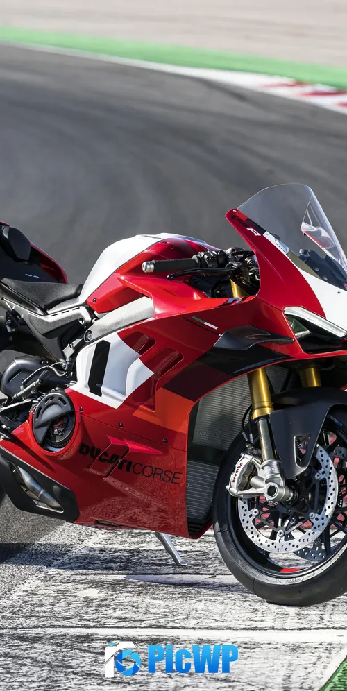 Ducati Panigale V4 R Race track 3K Mobile Wallpaper