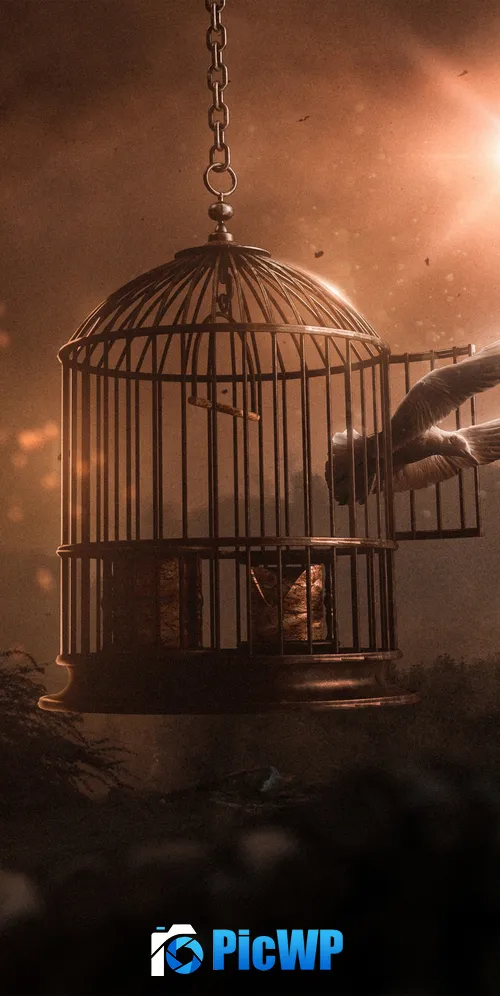 Dove Cage 3K Mobile Wallpaper