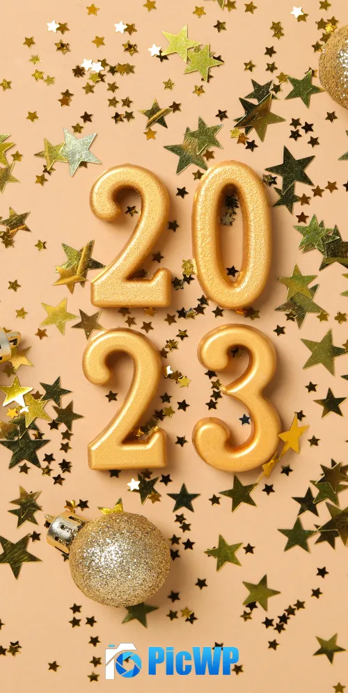 2023 New year Happy New Year 3K Mobile Wallpaper
