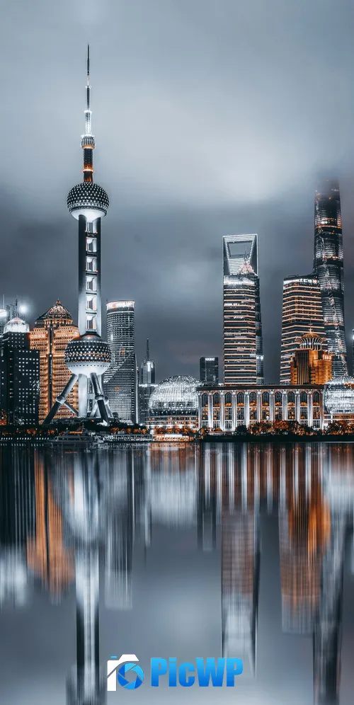Shanghai City Cityscape 3K Mobile Wallpaper