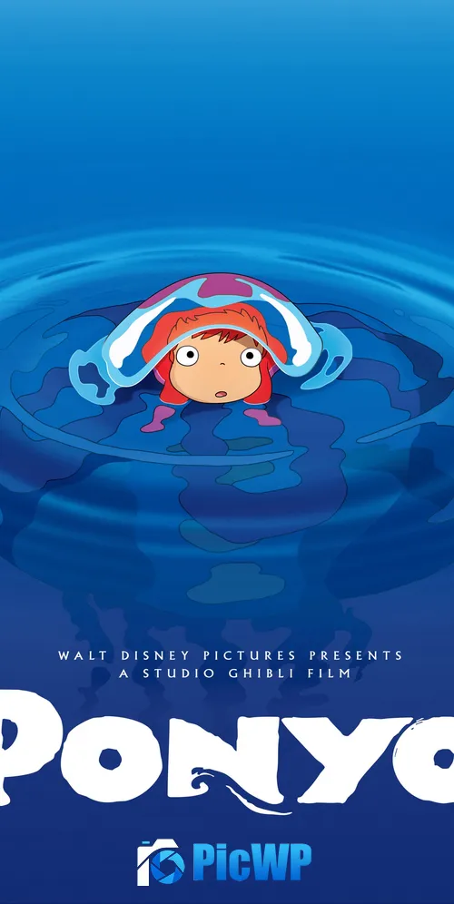 Ponyo Studio Ghibli 3K Mobile Wallpaper