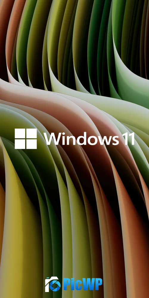 Windows 11 Colorful waves 3K Mobile Wallpaper