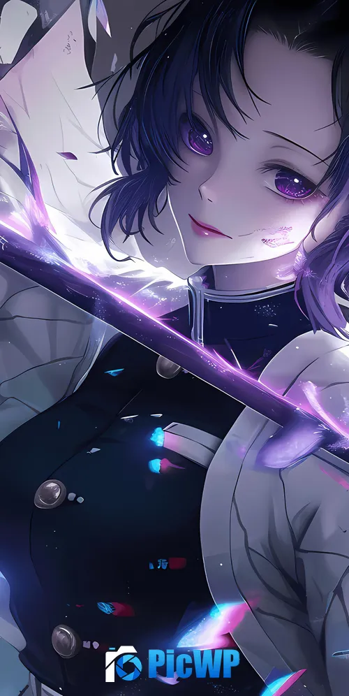 Shinobu Kocho Purple 3K Mobile Wallpaper
