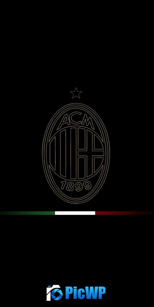 AC Milan Minimal logo 3K Mobile Wallpaper