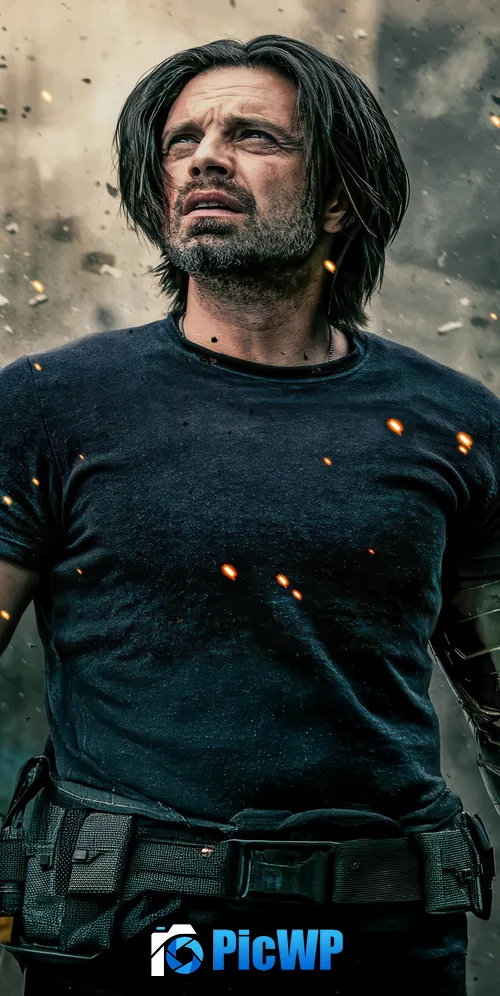 Sebastian Stan Bucky Barnes 3K Mobile Wallpaper