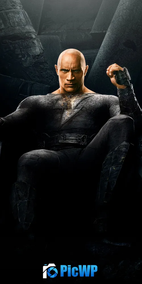 Black Adam Dwayne Johnson 3K Mobile Wallpaper