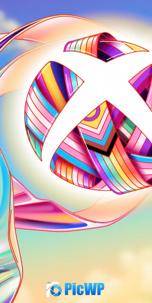 Xbox logo Pride ribbon 3K Mobile Wallpaper