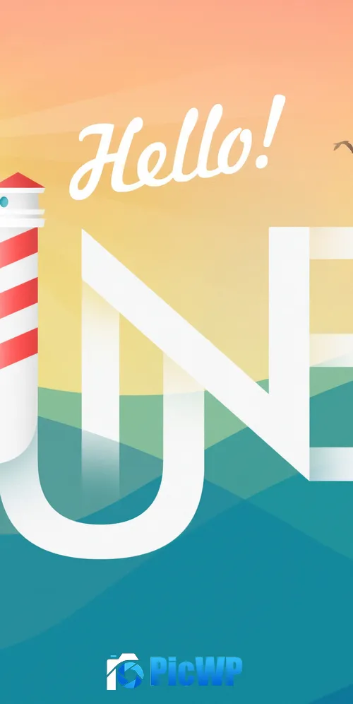 Hello June Summer 3K Mobile Wallpaper