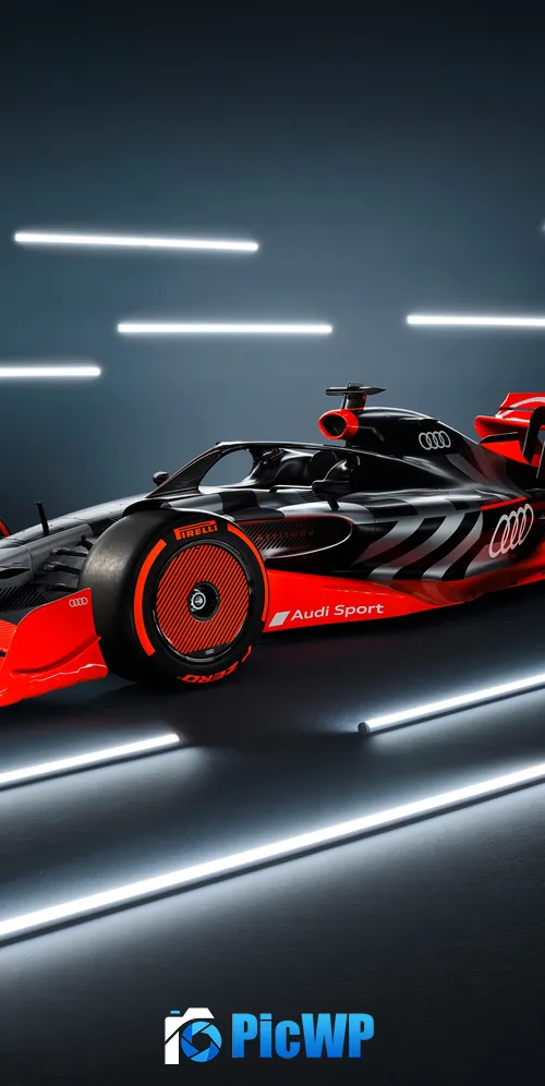 Audi F1 launch livery Formula E racing car 3K Mobile Wallpaper