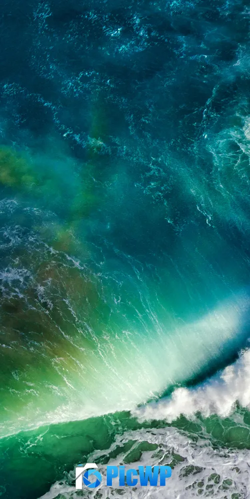Waves Aerial view 3K Mobile Wallpaper