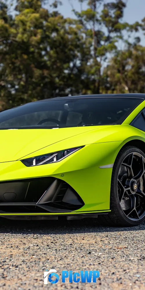 Lamborghini Huracan EVO Fluo Capsule 3K Mobile Wallpaper