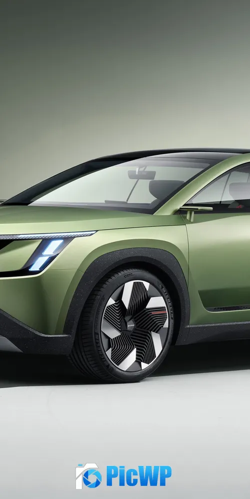 Skoda Vision 7S Electric SUV 3K Mobile Wallpaper