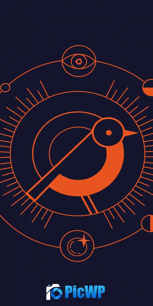Ubuntu 24.10 Oracular Oriole Navy blue background 3K Mobile Wallpaper