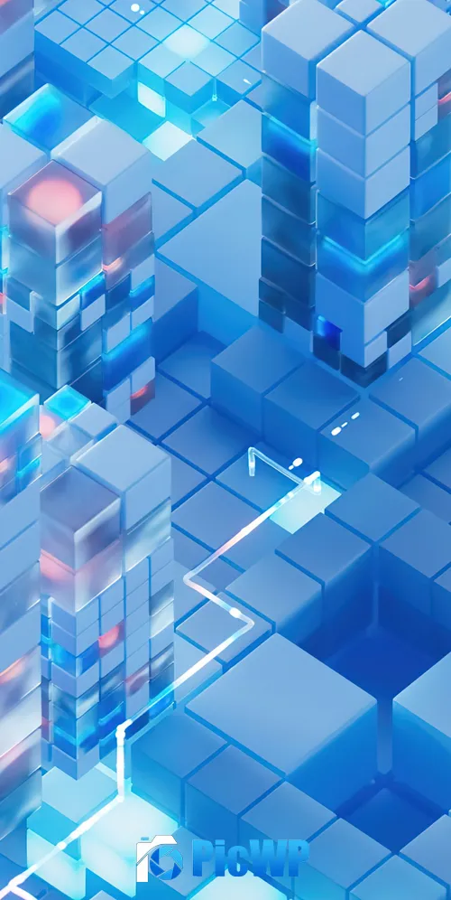 Futuristic Windows 11 3D 3K Mobile Wallpaper