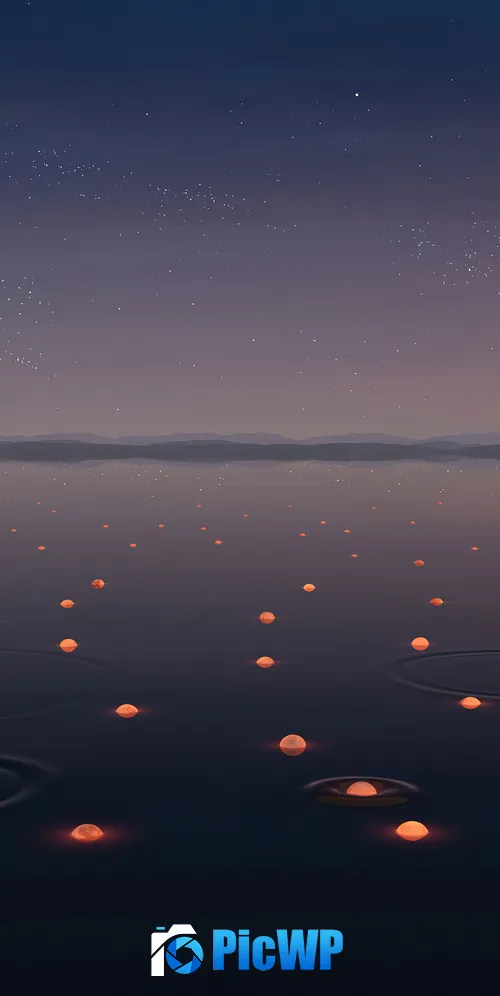Lake Lights 3K Mobile Wallpaper
