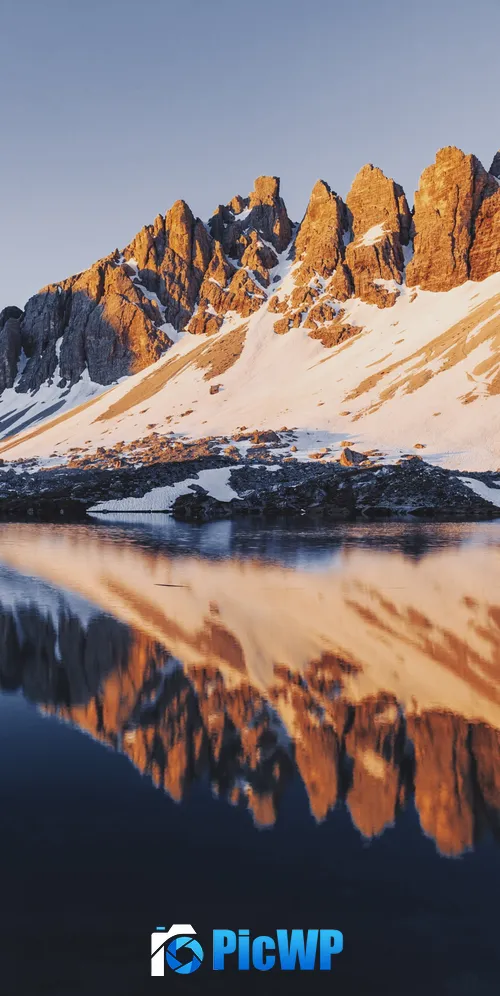 Lago di Piano Lake Three peaks of Lavaredo 3K Mobile Wallpaper