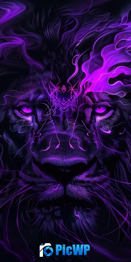 Lion Dark aesthetic 3K Mobile Wallpaper