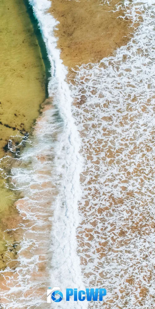 Beach Aerial view 3K Mobile Wallpaper