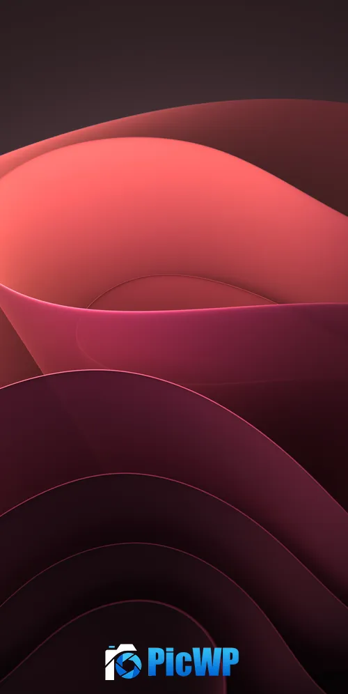 Windows 11 Bloom Red 3K Mobile Wallpaper