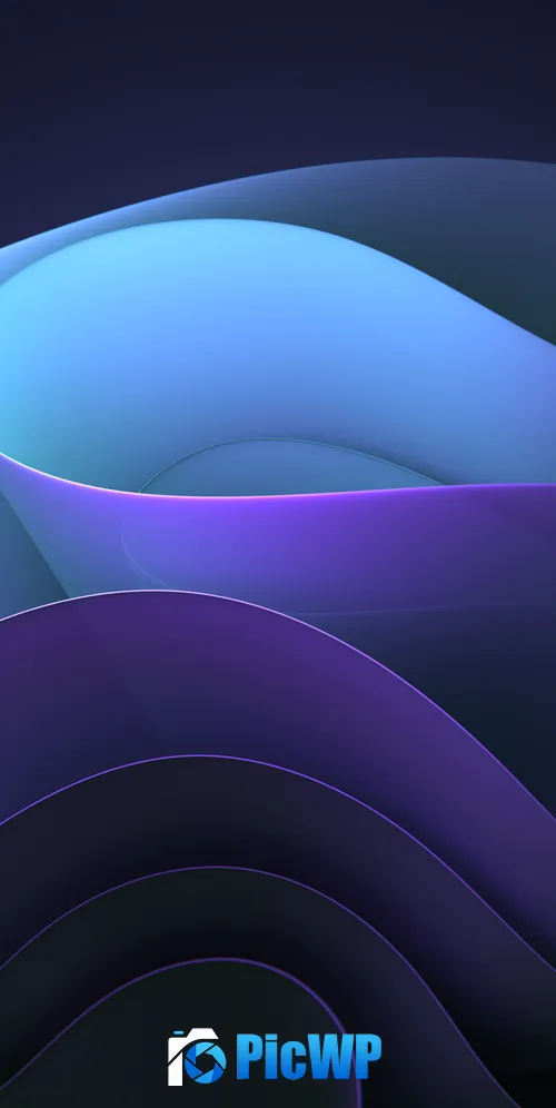 Windows 11 Bloom Dark Mode 3K Mobile Wallpaper