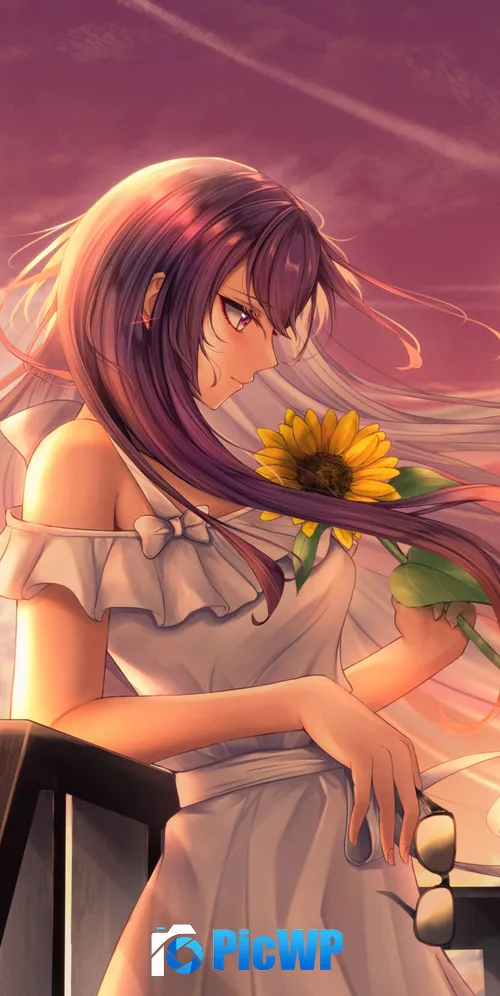 Anime girl Happy Mood 3K Mobile Wallpaper