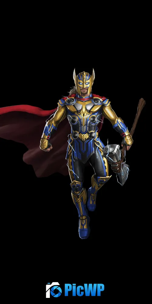 Thor with Stormbreaker AMOLED 3K Mobile Wallpaper