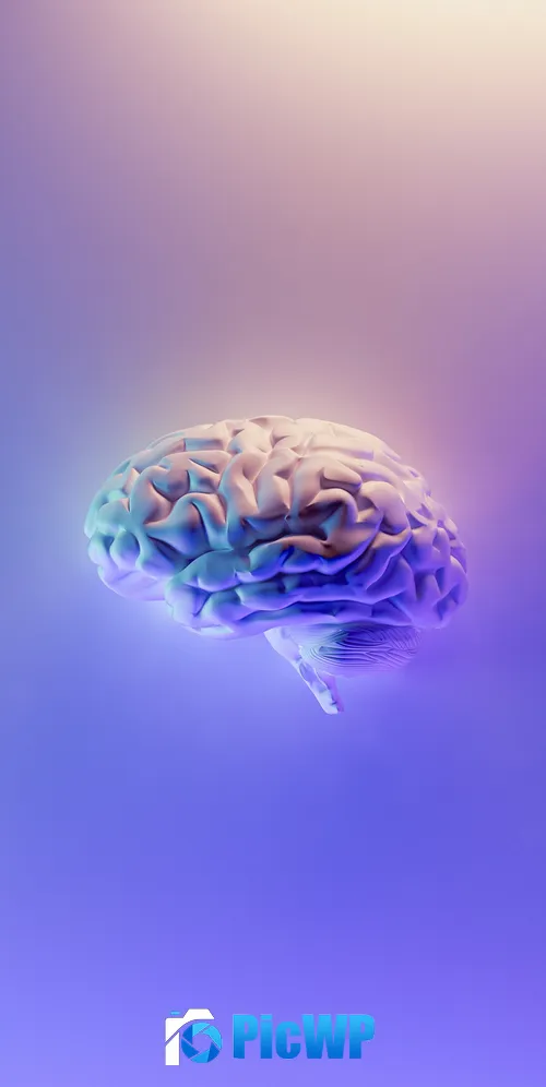 Brain 3D background 3K Mobile Wallpaper