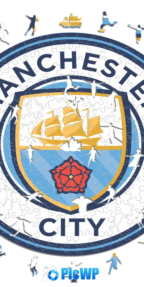Manchester City FC Crest 3K Mobile Wallpaper