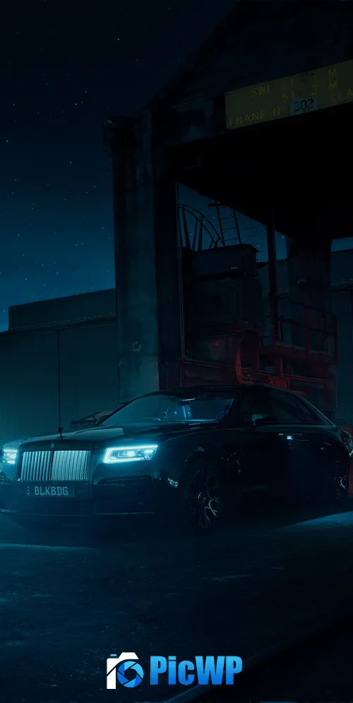 Rolls-Royce Black Badge Ghost Night 3K Mobile Wallpaper
