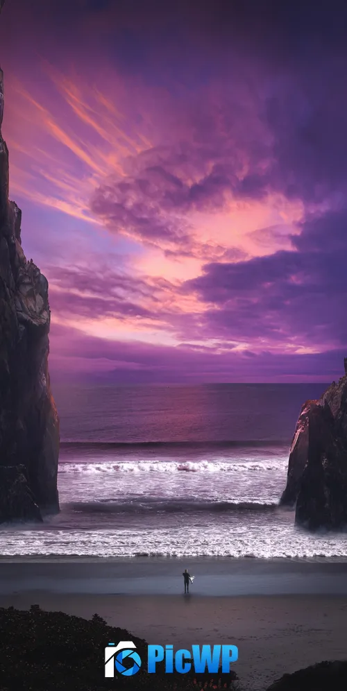Surreal Beach 3K Mobile Wallpaper