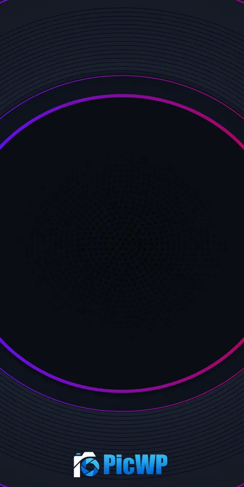 Neon circles Hi-tech 3K Mobile Wallpaper