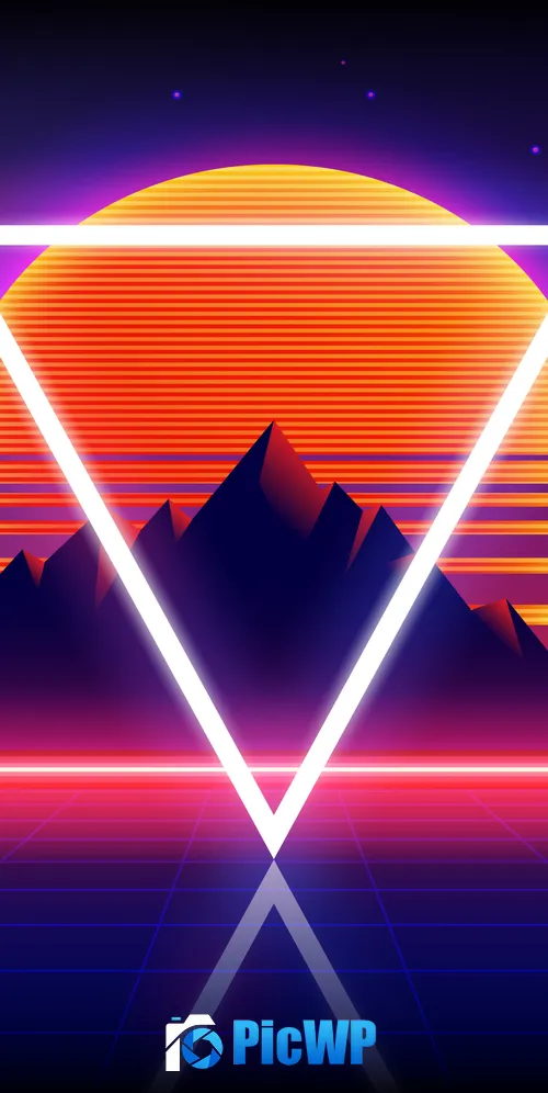 Mountains Triangle 3K Mobile Wallpaper