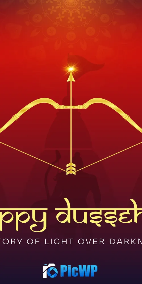 Happy Dussehra Aesthetic 3K Mobile Wallpaper