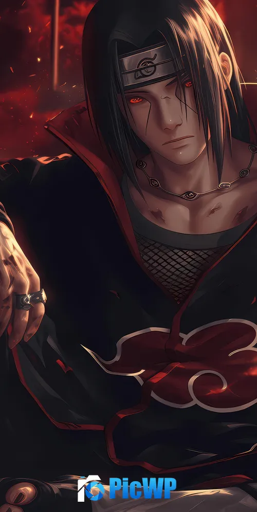 Itachi Uchiha Red 3K Mobile Wallpaper