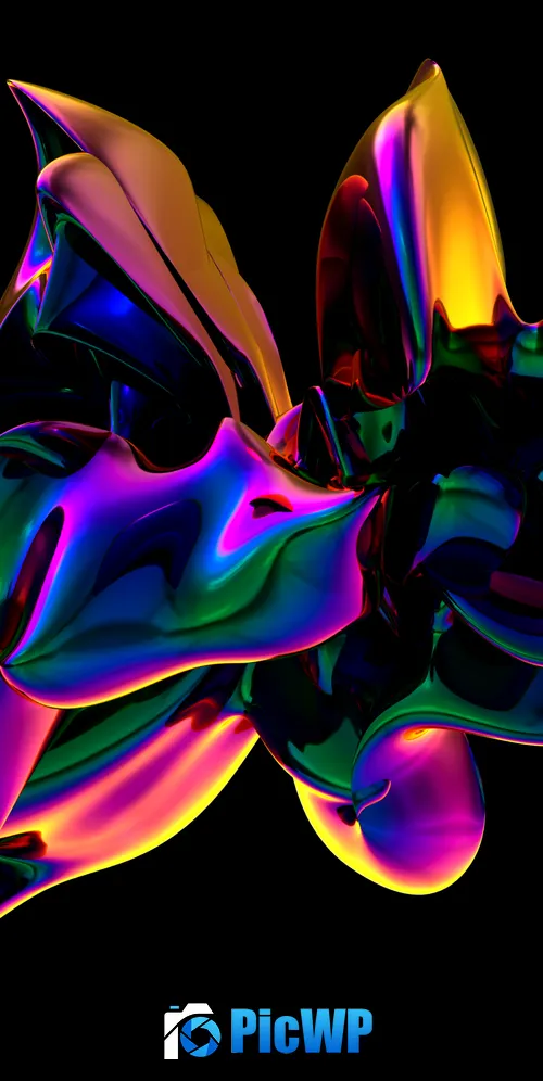 Shapes Black background 3K Mobile Wallpaper