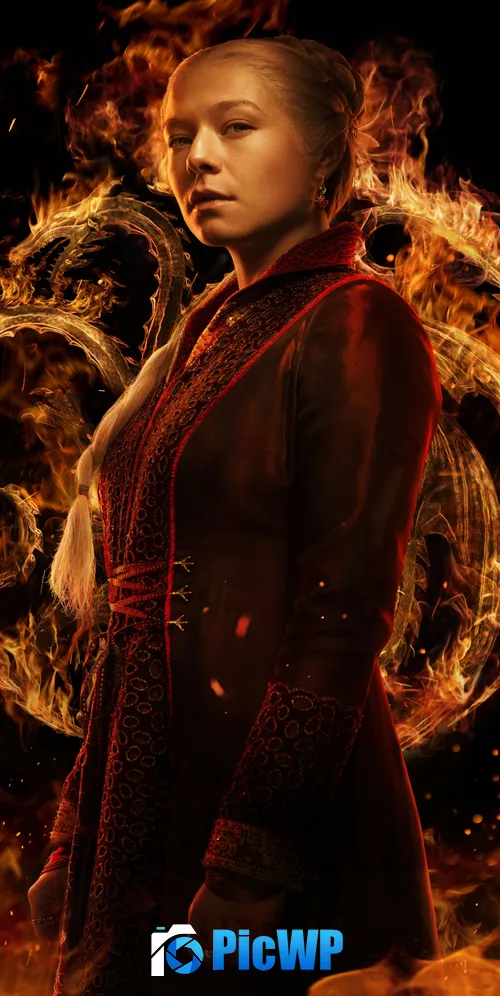 Emma D'Arcy Princess Rhaenyra Targaryen 3K Mobile Wallpaper