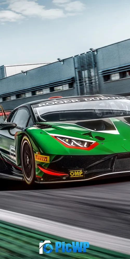 Lamborghini Huracán GT3 EVO2 Race cars 3K Mobile Wallpaper