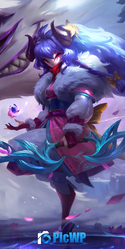 Spirit Blossom Kindred League of Legends 3K Mobile Wallpaper