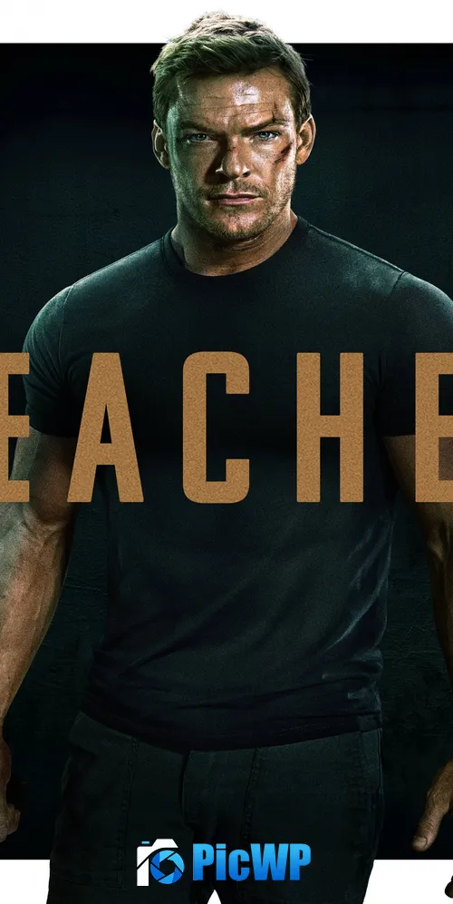 Alan Ritchson Reacher 3K Mobile Wallpaper