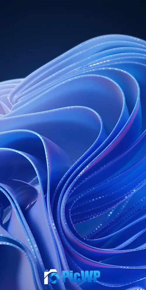 Blue background Windows 11 3K Mobile Wallpaper