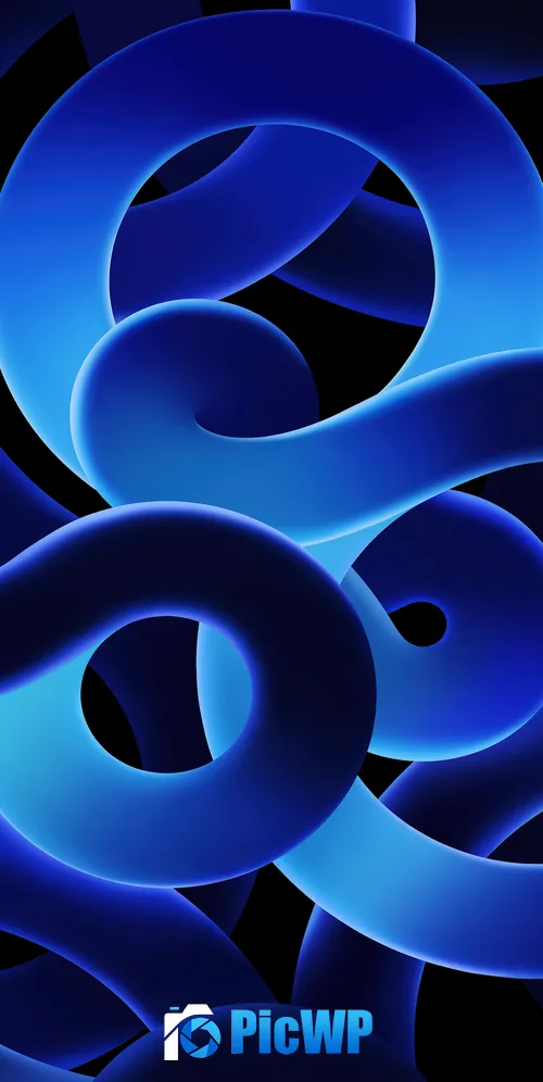 iPad Air 2022 Blue background 3K Mobile Wallpaper