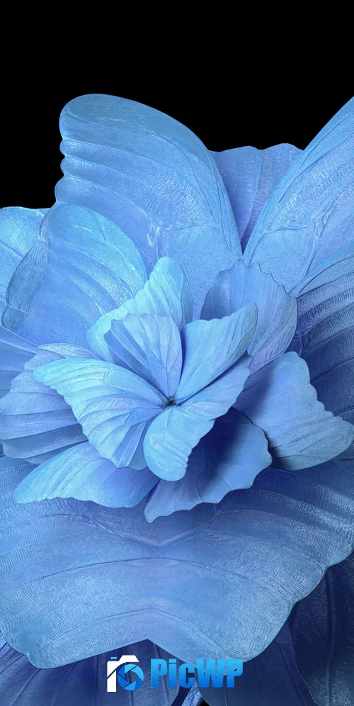 Floral Background Blue background 3K Mobile Wallpaper