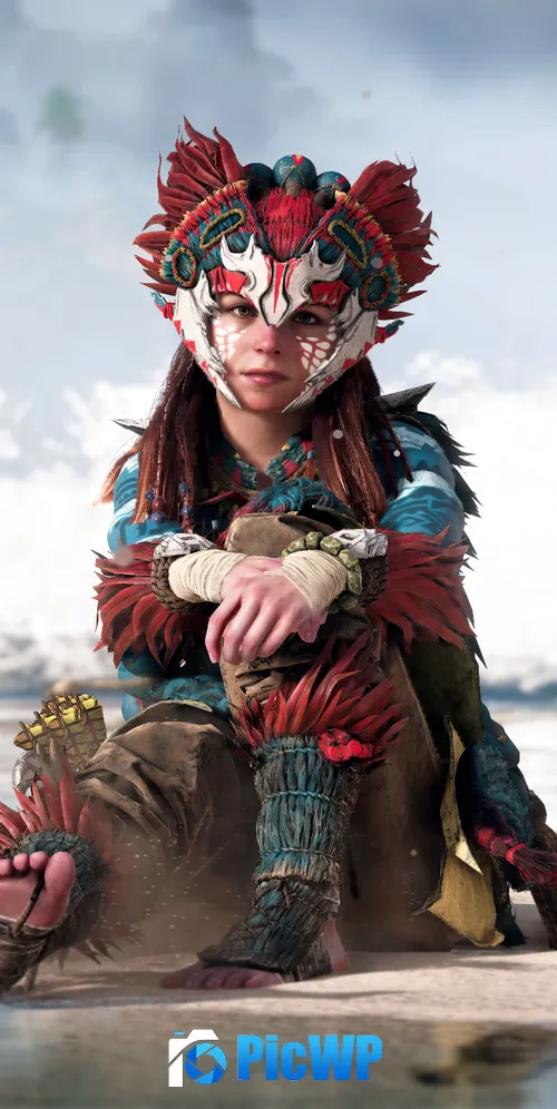 Aloy in Tenakth Recon Outfit 3K Mobile Wallpaper