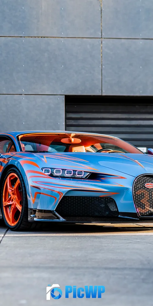 Bugatti Chiron Super Sport Vague de Lumière Hypercar 3K Mobile Wallpaper
