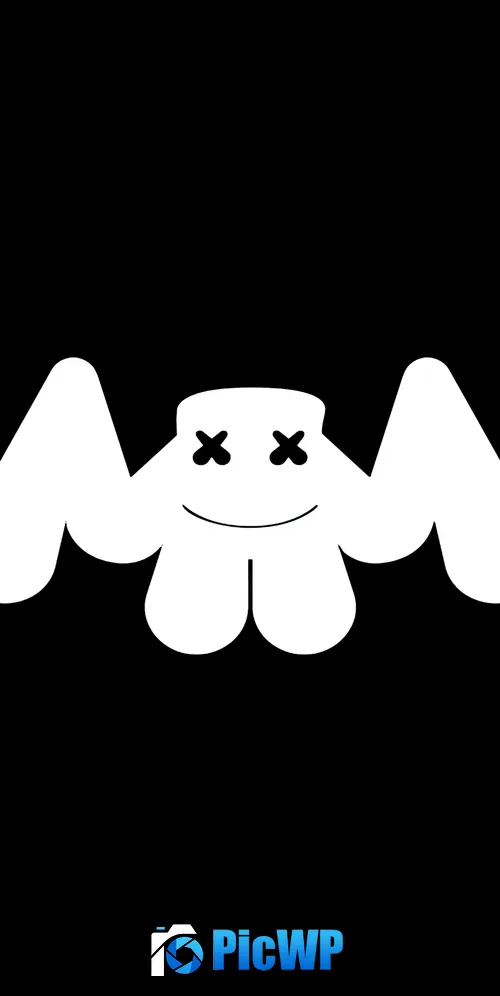 Marshmello Logo AMOLED 3K Mobile Wallpaper