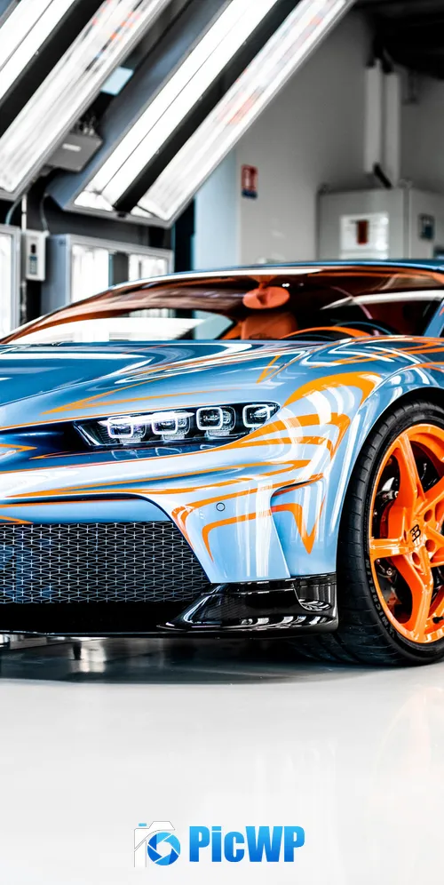 Bugatti Chiron Super Sport Vague de Lumière 3K Mobile Wallpaper