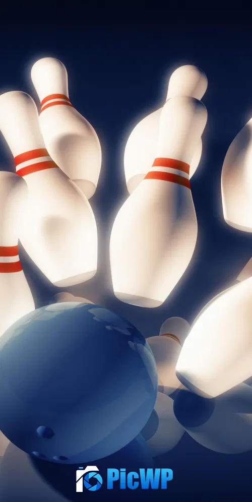 Bowling pins Bowling ball 3K Mobile Wallpaper