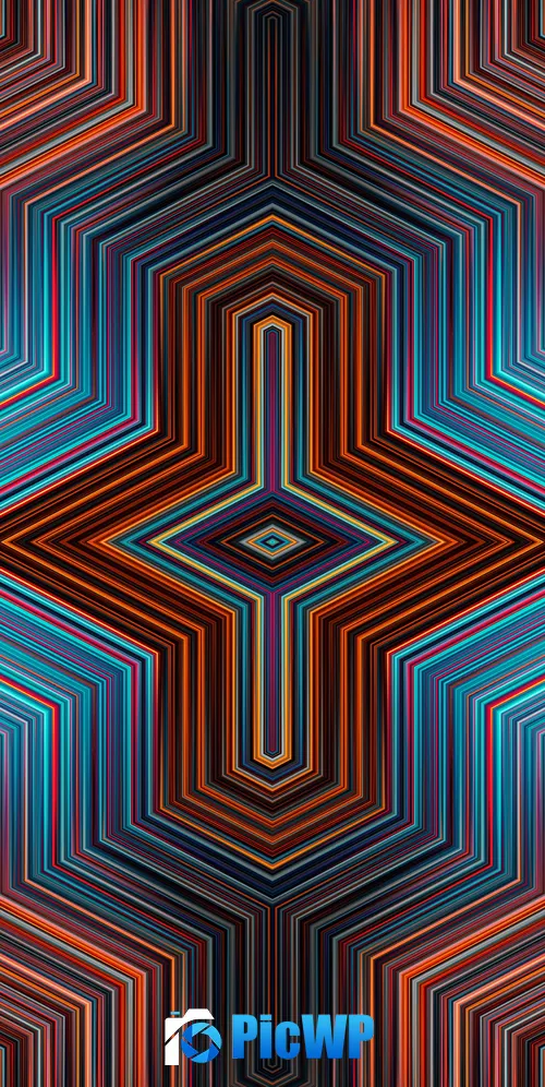 Kaleidoscope Symmetry 3K Mobile Wallpaper
