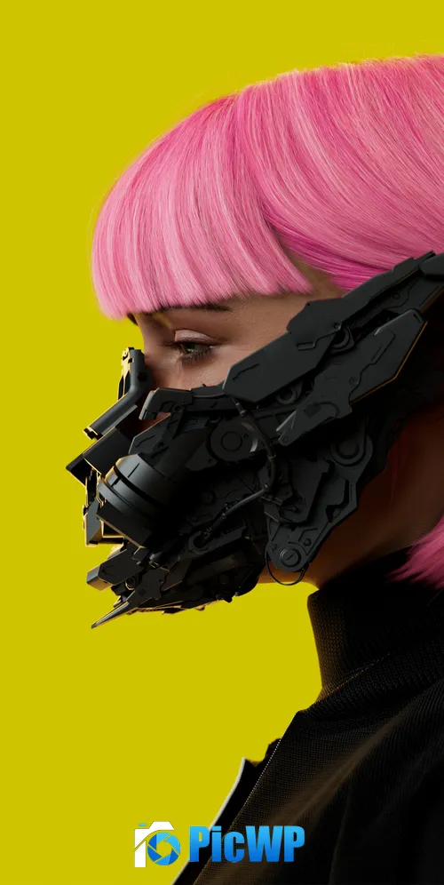 Futuristic Cyberpunk girl 3K Mobile Wallpaper